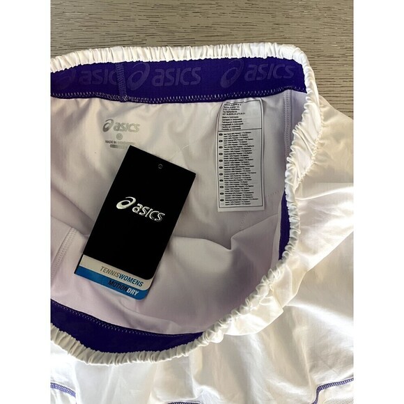 Asics ADVANTAGE SKORT Womens Lightweight Skort with Shorts Medium White Athletic - Picture 5 of 11